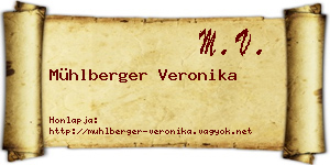 Mühlberger Veronika névjegykártya